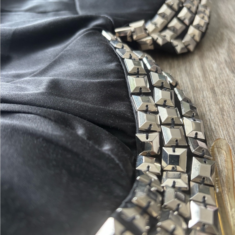 Studded Strapless Dress w Pockets